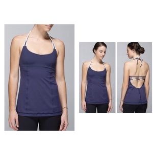 Lululemon Wandering Yogi Halter Top (Size 8 - Cadet Blue)